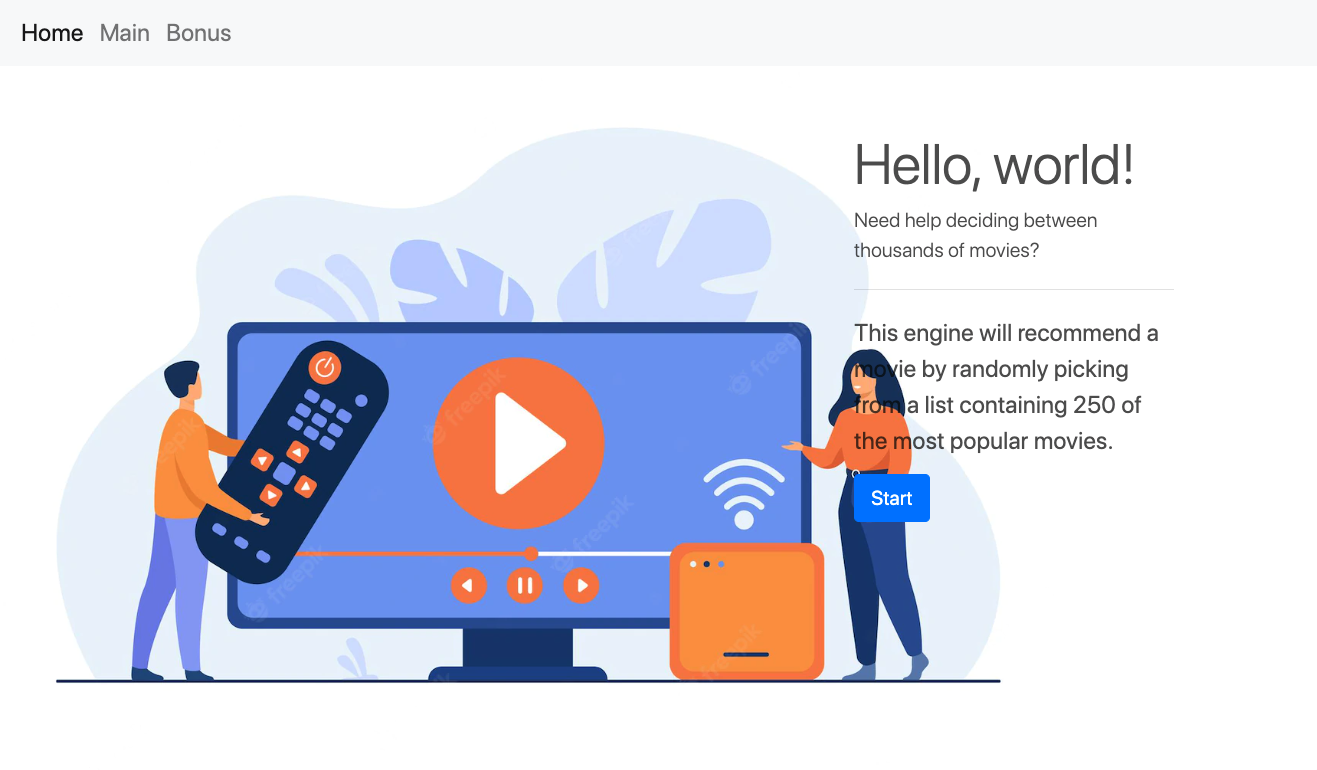 movie selector screenshot
