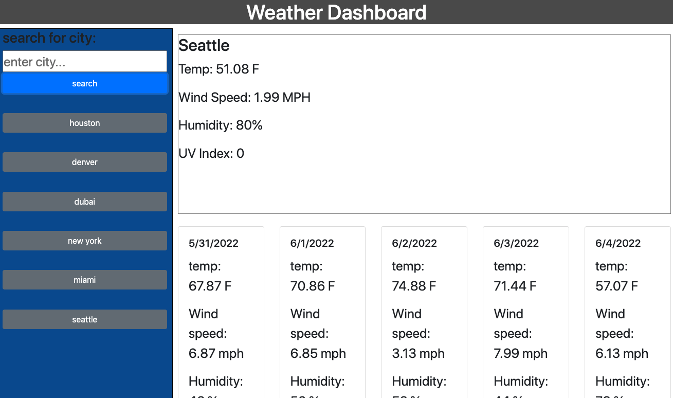 weather screenshot